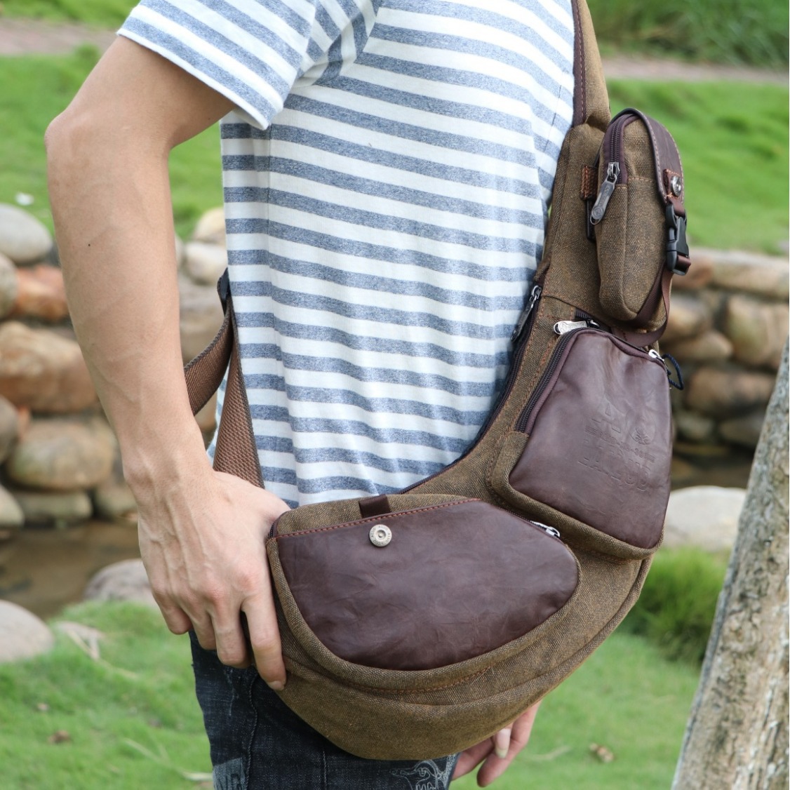 Men Cross Body Backpack Sling  - Sling Backpack Shoulder のレビューと価格