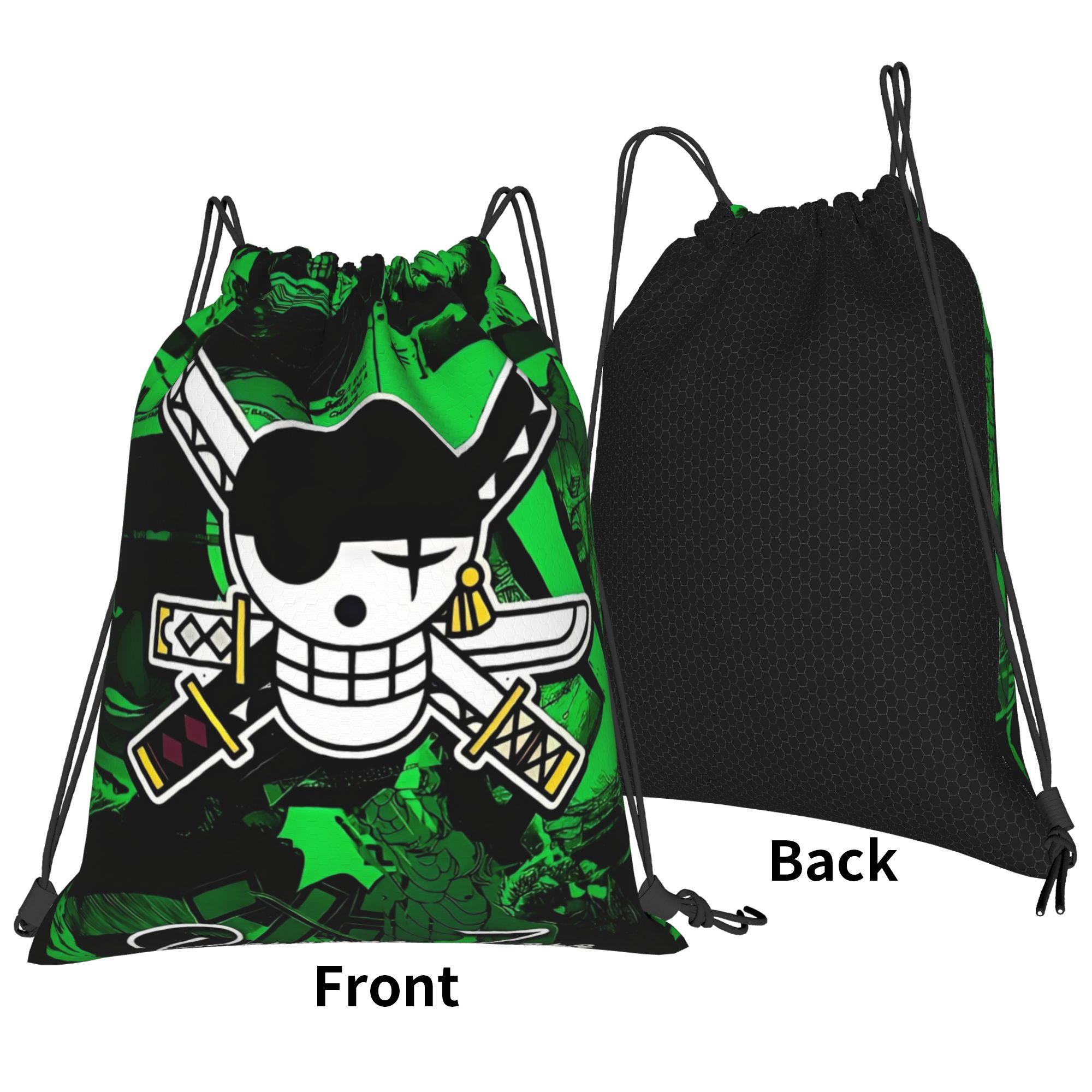 One Piece Zoro Skull Backpack  - Drawstring Gym Bag のレビューと価格