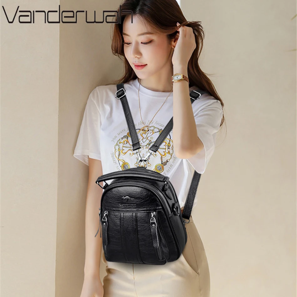 4 In 1 Leather Backpacks Multi - Leather Backpack Vintage のレビューと価格