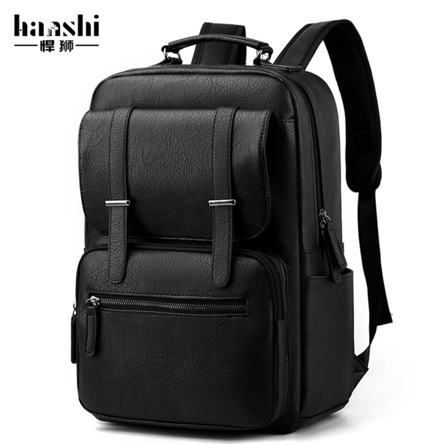 【New Arrival】Men's PU Leather  - Laptop Backpack 15.6 のレビューと価格