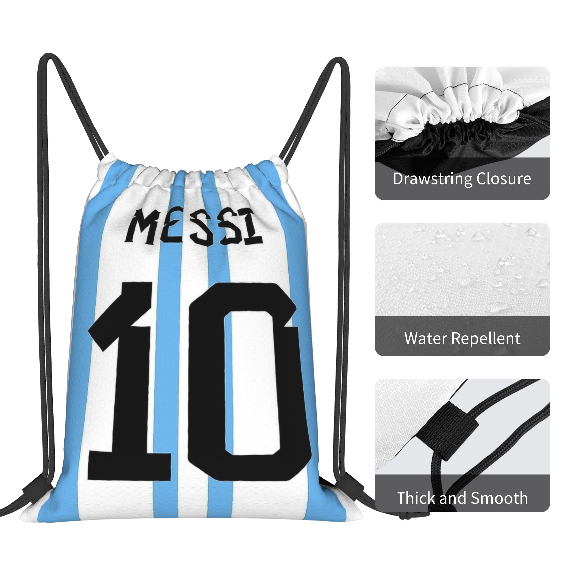Messis 10 Soccer Football Draw - Drawstring Gym Bag のレビューと価格