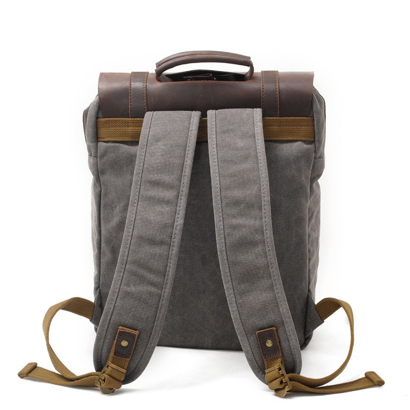 Military Canvas Leather Backpa - Rucksack Military Style のレビューと価格