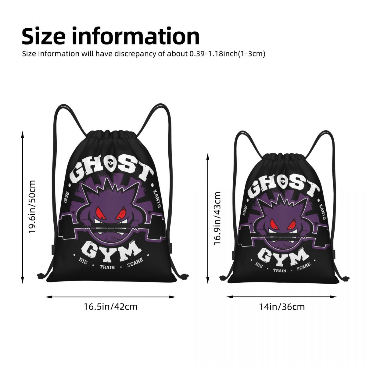 Ghost Gym Drawstring Backpack  - Drawstring Gym Bag のレビューと価格