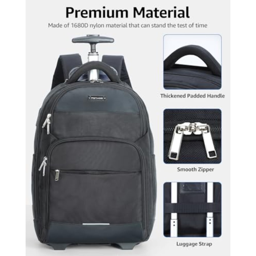 Rolling Backpack 30L Travel La - Laptop Backpack 15.6 のレビューと価格