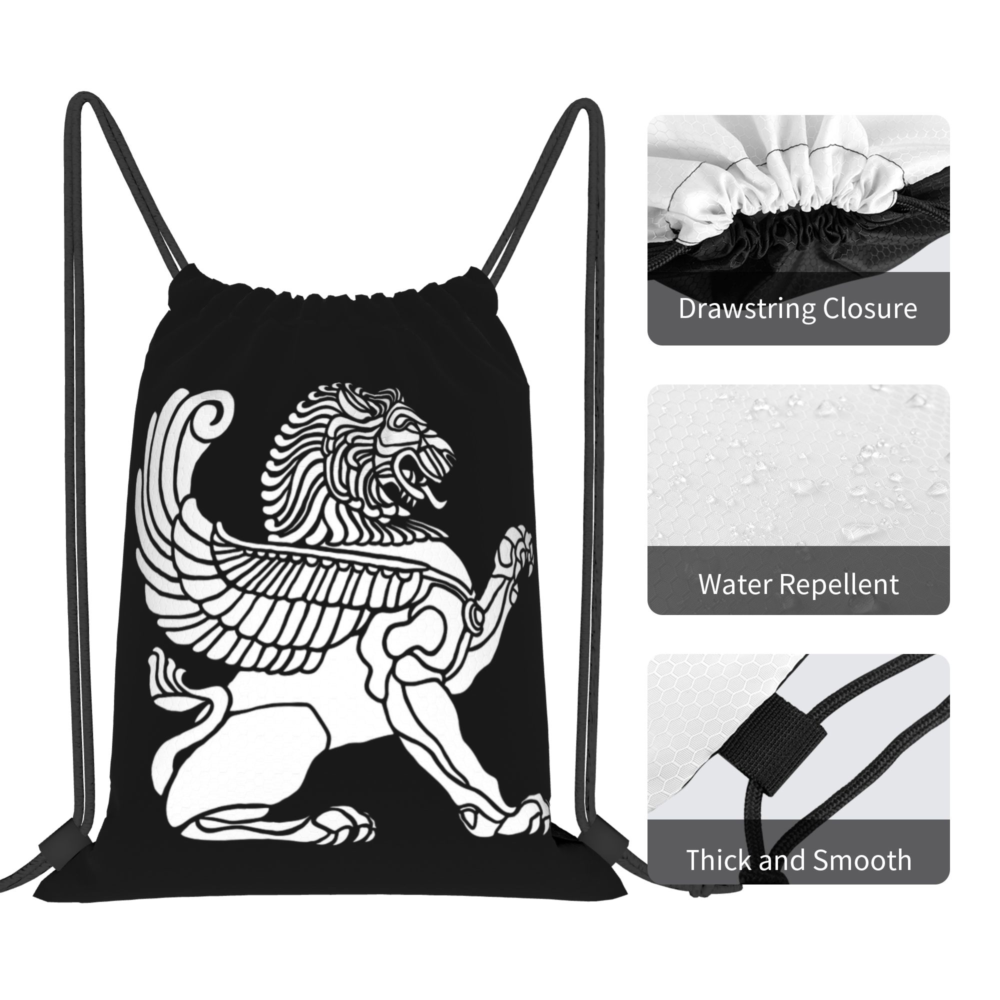 Persian Lion Iranian Iran Pers - Drawstring Gym Bag のレビューと価格