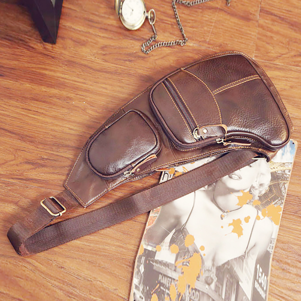 High Quality Men Genuine Leath - Sling Backpack Shoulder のレビューと価格