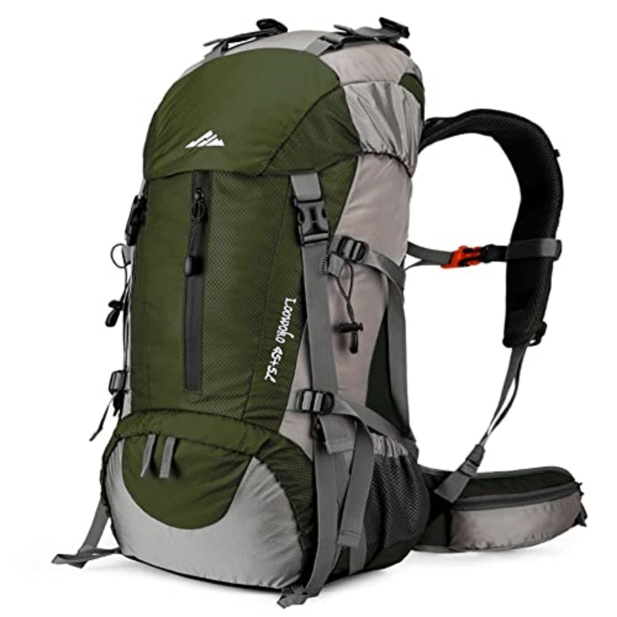 Loowoko 50L Hiking Backpack, W - Rain Cover Backpack のレビューと価格