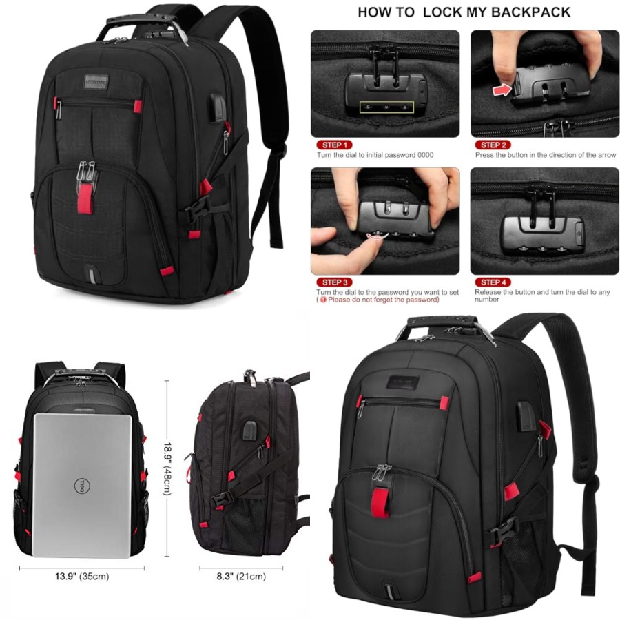 Laptop Backpack for Men Women, - Travel Backpack Anti Theft のレビューと価格