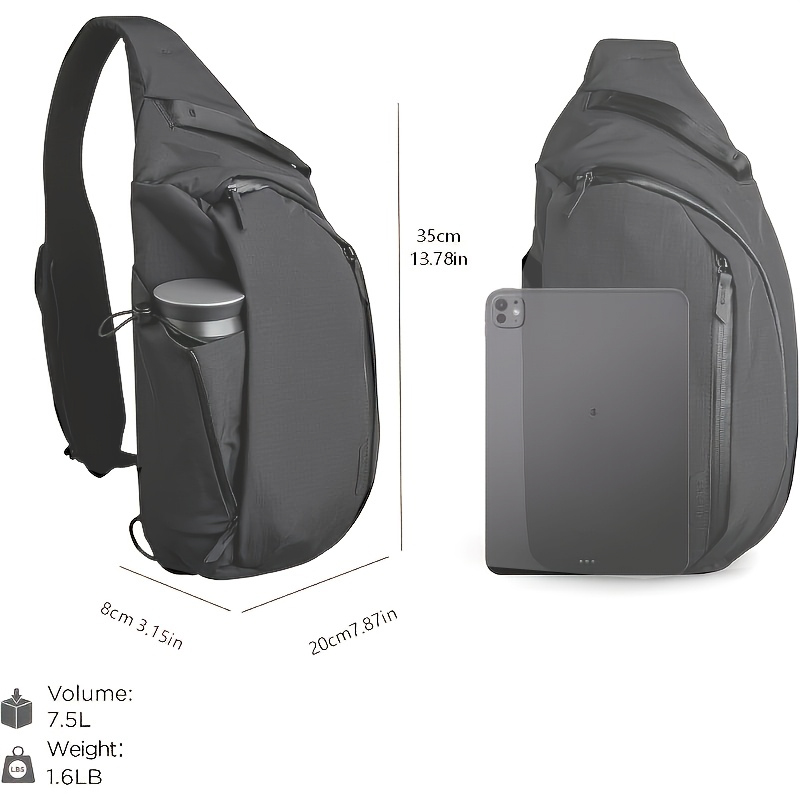 Right Shoulder Chest bag  7.5L - Sling Backpack Shoulder のレビューと価格