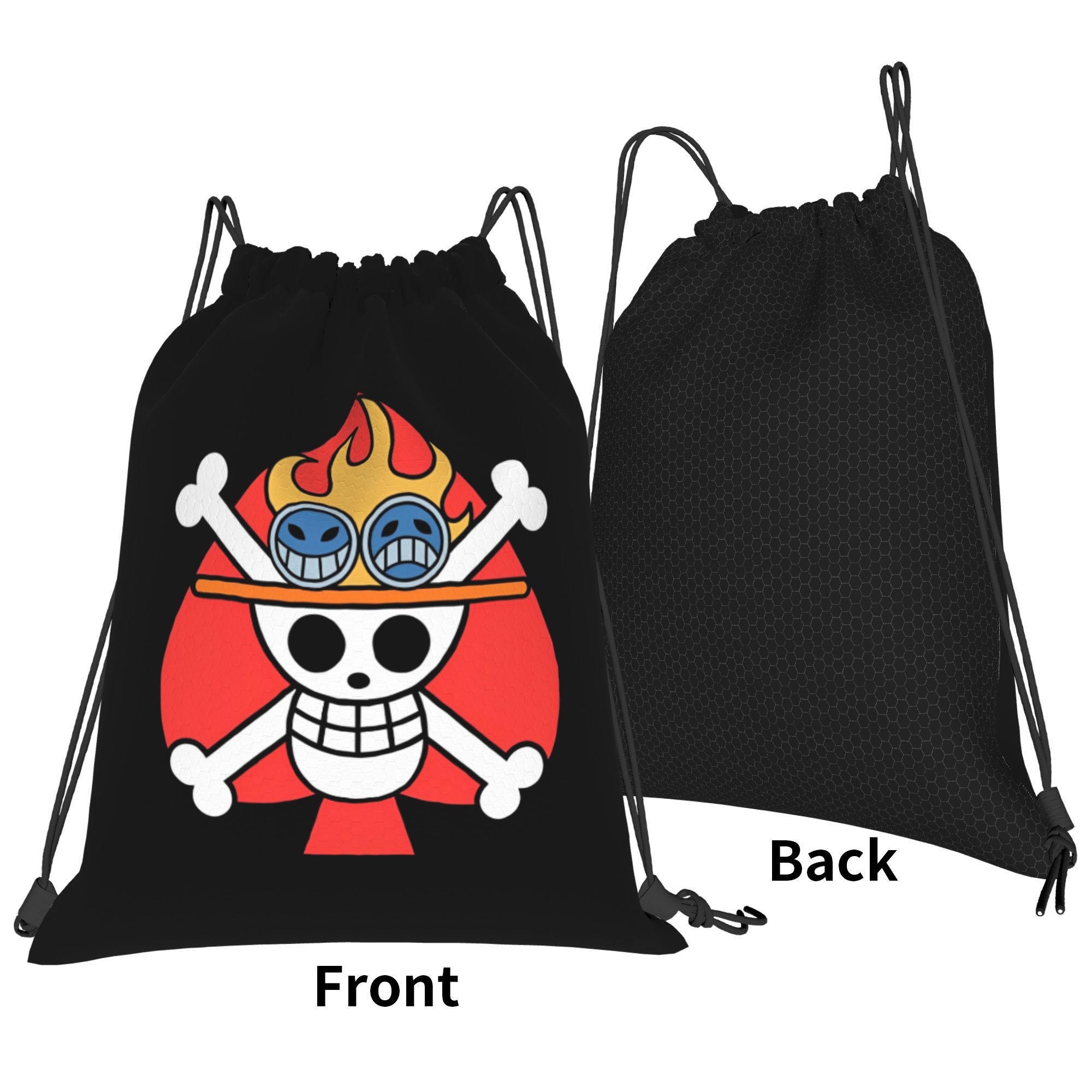 One Piece Flag ACE Drawstring  - Drawstring Gym Bag のレビューと価格