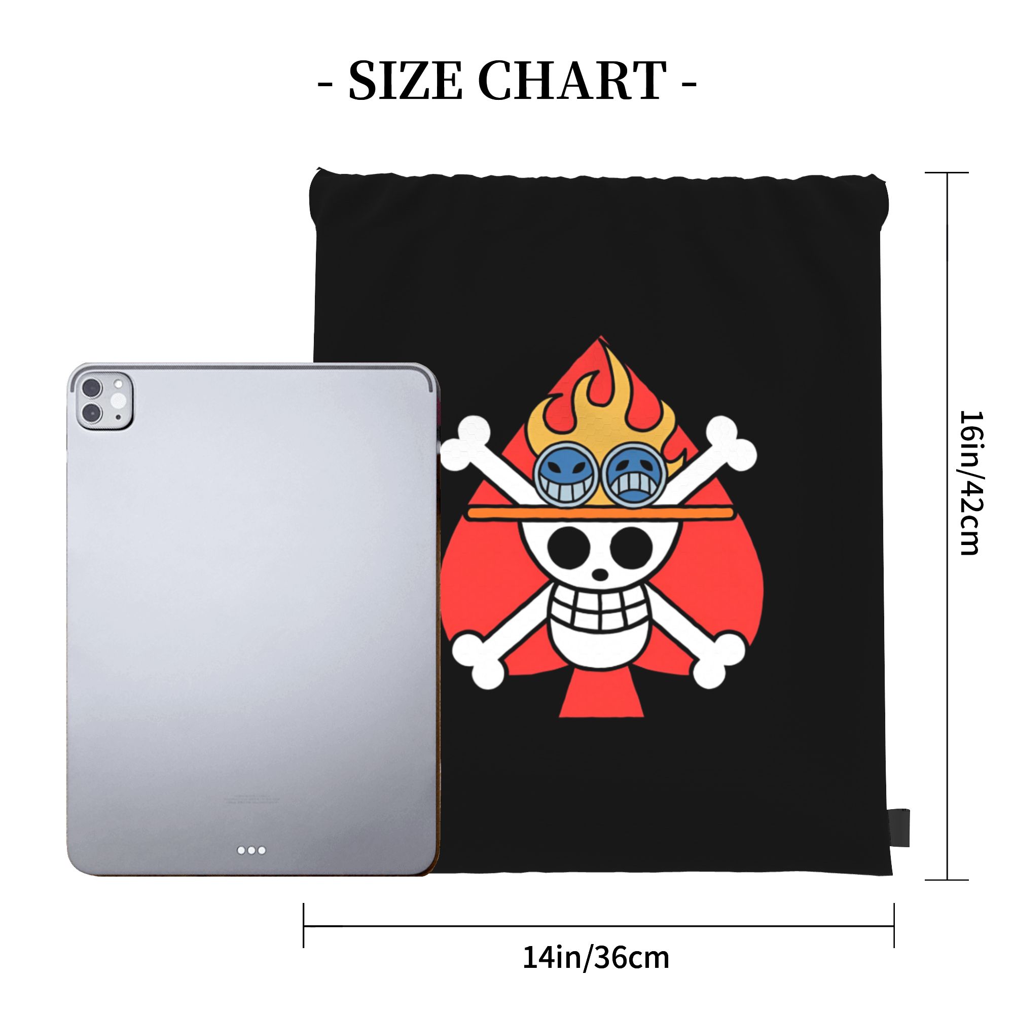 One Piece Flag ACE Drawstring  - Drawstring Gym Bag のレビューと価格