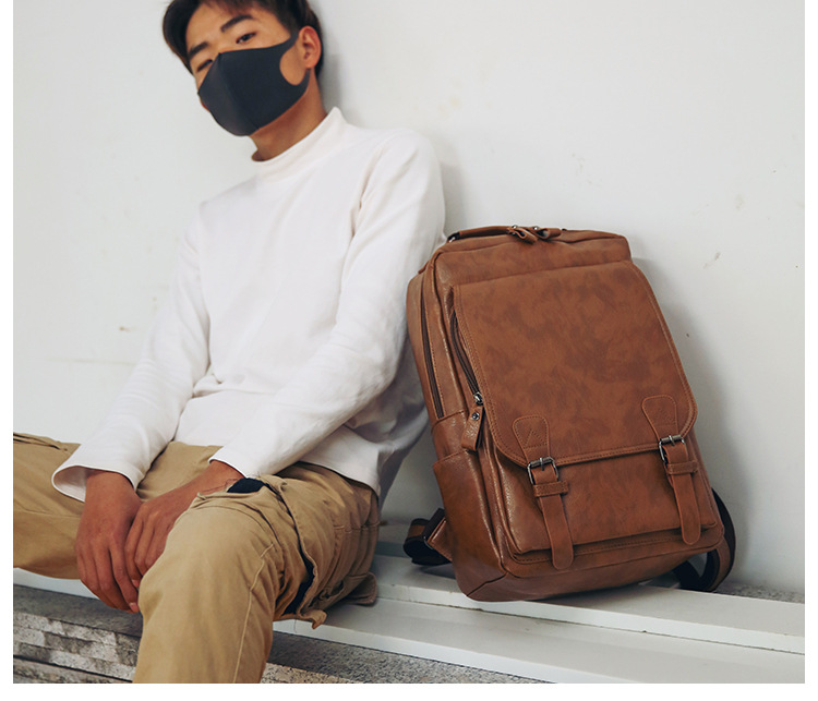 New Arrival PU Leather Backpac - Business Backpack Brief のレビューと価格