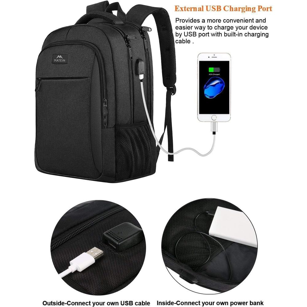 MATEIN BusinLaptop Backpack, 1 - Laptop Backpack 15.6 のレビューと価格