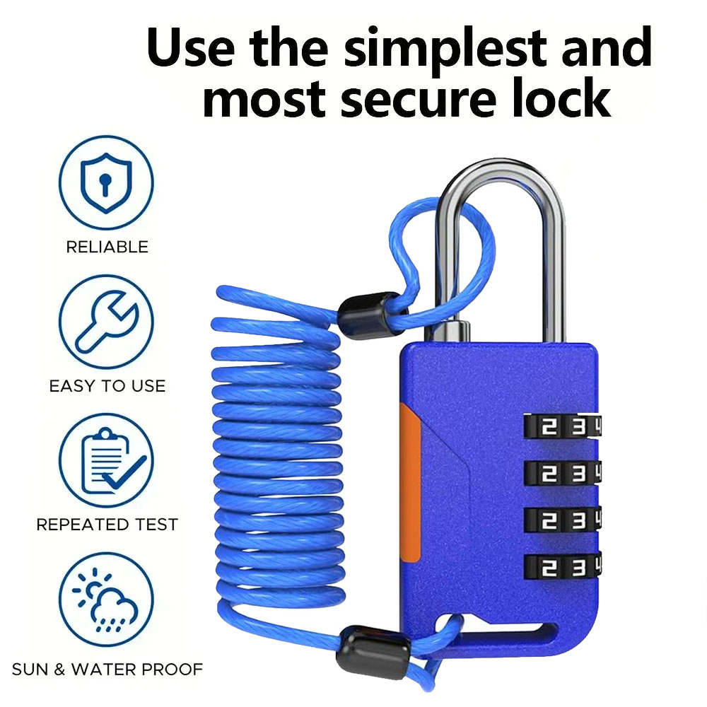 4 Digit Combination Padlock wi - Travel Backpack Anti Theft のレビューと価格